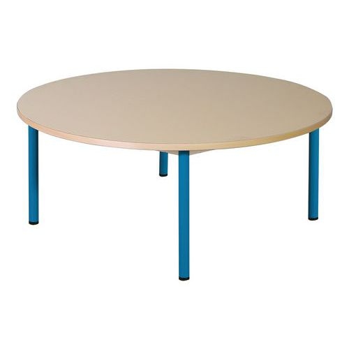 Table fixe Chloé plateau beige 4 pieds ronde - Mobidecor - Image principale