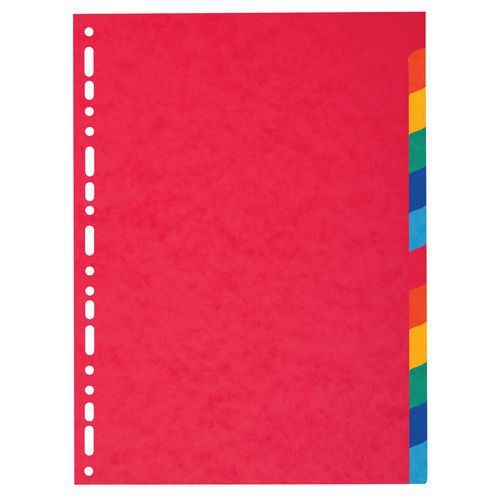 Lot de 25 Intercalaires carte 220g 12 positions - a4 - Image principale
