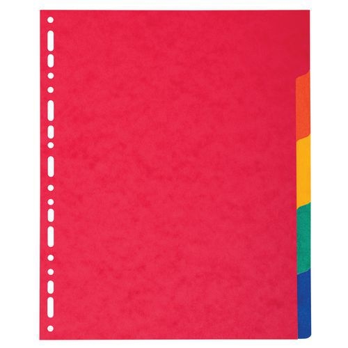 Lot de 25 Intercalaires carte lustrée 225g 5 positions - a4 maxi - Image principale
