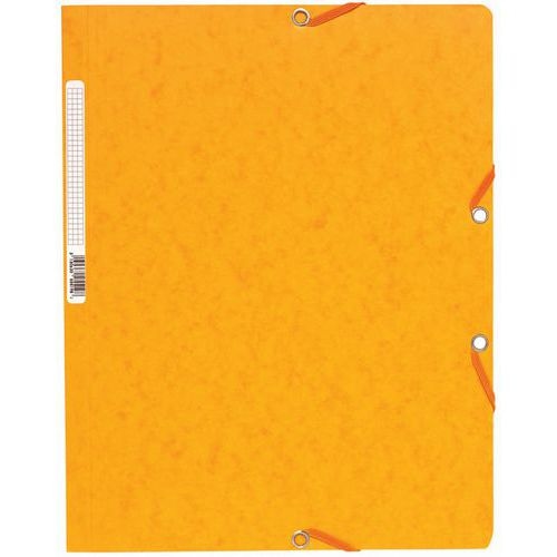 Chemise à élastique sans rabat carte lustrée 400gm² A4 jaune (lot de 25) - Image principale