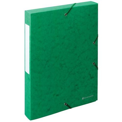 Lot de 10 boîtes exabox dos 40mm carte lustrée scotten A4 Vert - Image principale