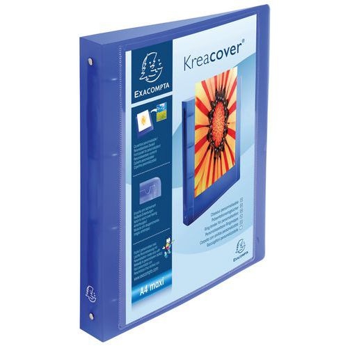 Classeur 4 anneaux 30mm PP chromaline krea cover A4 maxi - Image principale