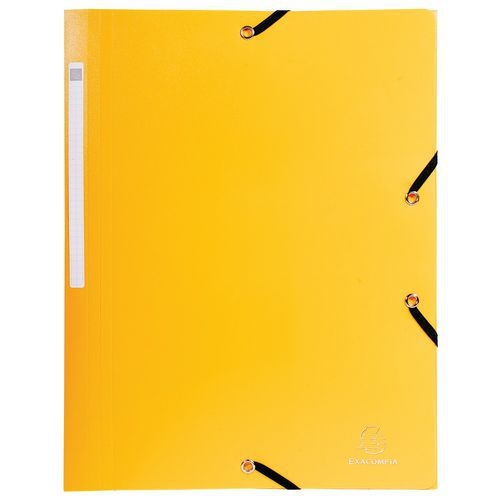 Lot de 50 chemises à élastique 3 rabats PP 5/10e opaque A4 Jaune - Image principale