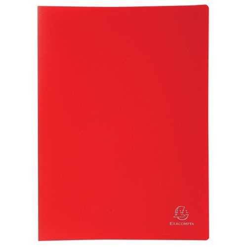 Lot de 8 Protège-documents en PP souple opaque 200 vues A4 Rouge - Image principale
