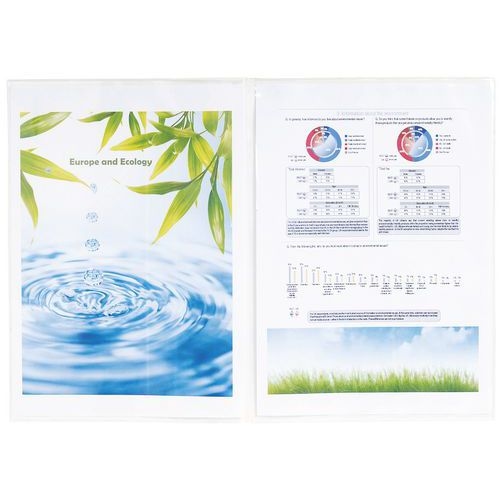 Sachet de 10 étuis de protection double pvc lisse 15/100e A4 - Image principale