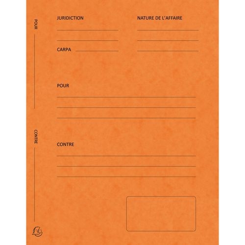 Lot de 5 paquets 25 dossiers plaidoirie "pour/contre" 25x32cm Orange - Image principale