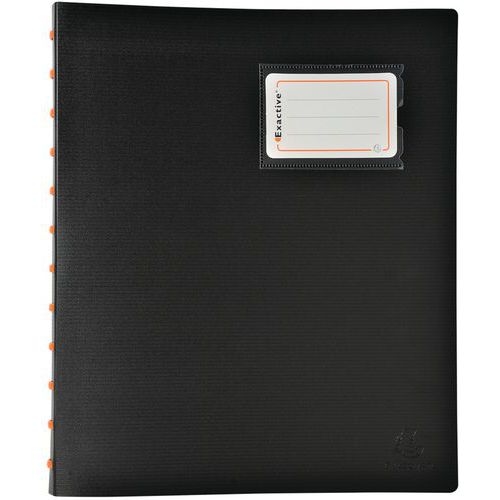 Lot de 6 Protège-documents à anneaux et pochettes 60 vues A4 Noir - Image principale