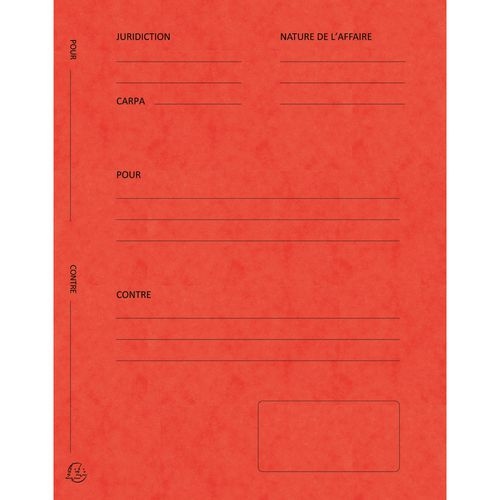 Lot de 5 paquets 25 dossiers plaidoirie "pour/contre" 25x32cm Rouge - Image principale