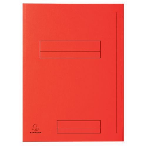 Lot de 5 paquets 50 chemise imprimées 2 rabats super 250 24x32cm Rouge - Image principale