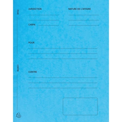 Lot de 5 paquets 25 dossier plaidoirie "pour/contre" 25x32cm Turquoise - Image principale
