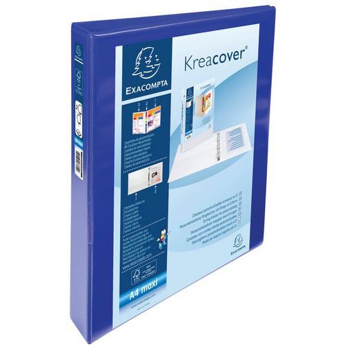 Lot de 10 classeurs pp personnalisable 2 anneaux 25mm A4 maxi Bleu - Image principale