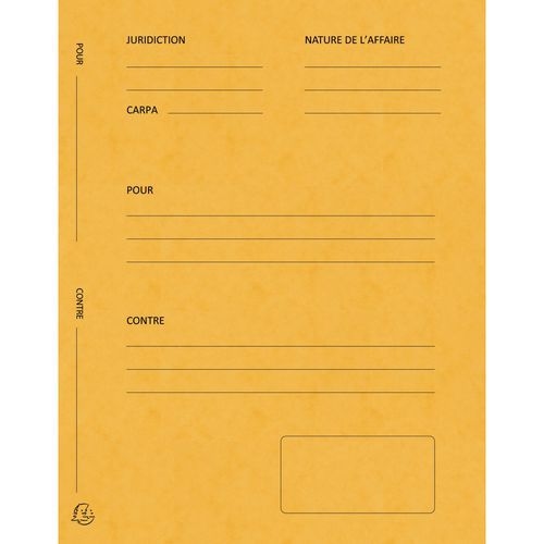 Lot de 5 paquets 25 dossiers plaidoirie "pour/contre" 25x32cm Jaune - Image principale