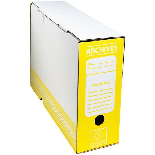 Boite archive dos 100mm carton ondulé couleurs - 25x34cm - Image 2