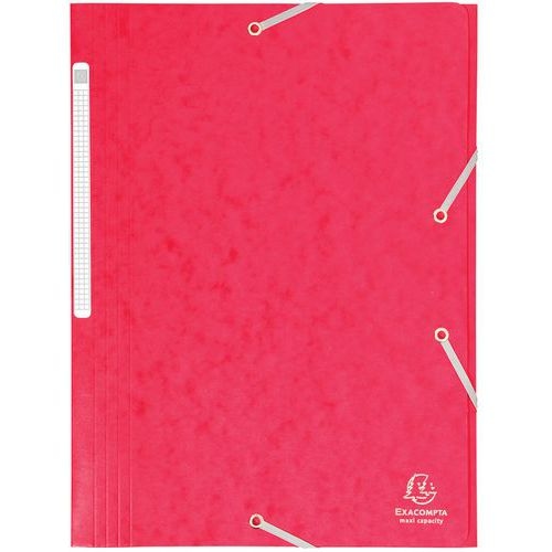Lot de 25 chemises maxi capacity carte lustrée 425gm²  A4 Rouge - Image principale