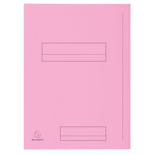 Lot de 5 paquets 50 chemises imprimées 2 rabats super 250 24x32cm Rose - Image principale