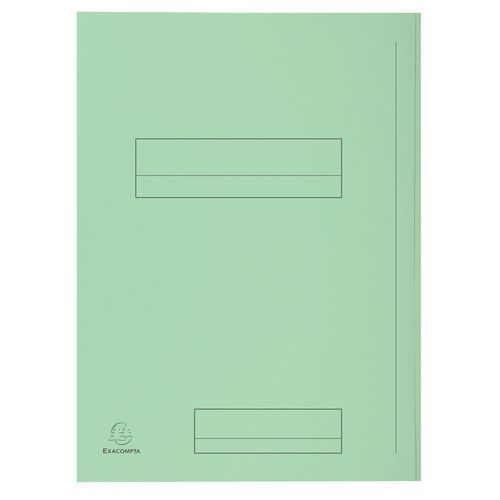 Lot de 5 paquets 50 chemises imprimées 2 rabats super 250 24x32cm Vert - Image principale