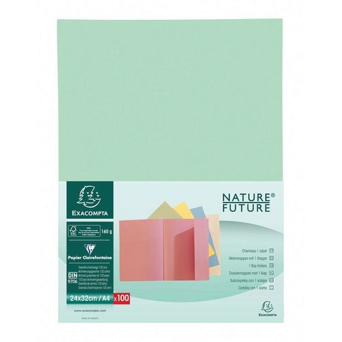 Lot de 5 paquets 100 chemises 1 rabat super 180 - 24x32cm Vert - Image principale