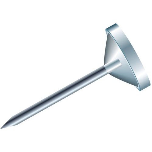 Boîte de 100 épingles tête plate unie pointe 8mm cristal - Image principale