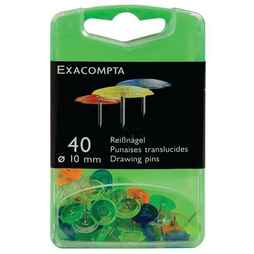 Boîte de 40 punaises hauteur de pointe 7mm 10mm de diamètre - Image principale