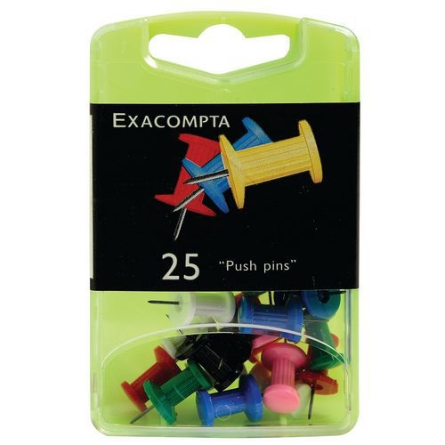 Boîte de 25 épingles push pins hauteur de pointe 7mm - Image principale
