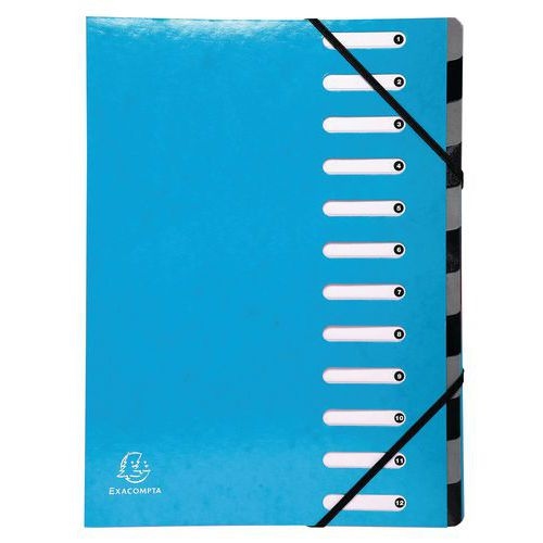 Lot de 6 trieurs harmonica iderama 12 compartiments Bleu clair - Image principale