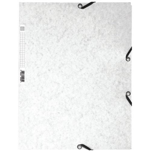 Lot de 25 chemises 3 rabats carte lustrée 400g/m2  A4 Blanc - Image principale