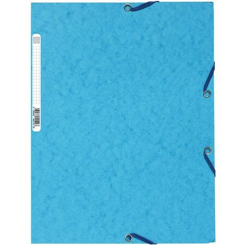 Lot de 25 chemises 3 rabats carte lustrée 400g/m2  A4 Turquoise - Image principale