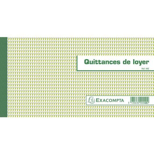 Lot de 10 Carnet "Quittance de loyers" 13,5/18,5cm 50 Feuillets - Image principale
