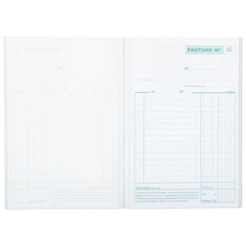 Lot de 10 Manifold factures avec tva 21x14,8cm 50 feuillets tripli - Image principale