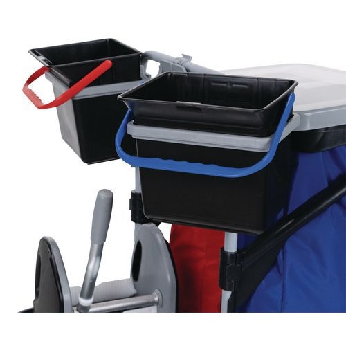 Chariot de lavage avec presse couvercle et sac plastifié - 2 seaux 4 L - Image 8