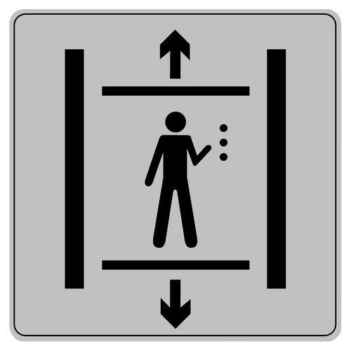 Pictogramme en polystyrène ISO 7001 - Ascenseur handicapé - Image principale