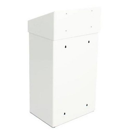 Poubelle métallique - 50 L - 38 x 68 x 25 cm Blanc - Image 3