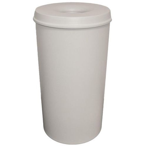Poubelle anti-feu 50L Gris - Image principale
