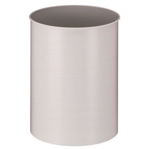 Poubelle ronde en métal 15 L Gris - Image principale