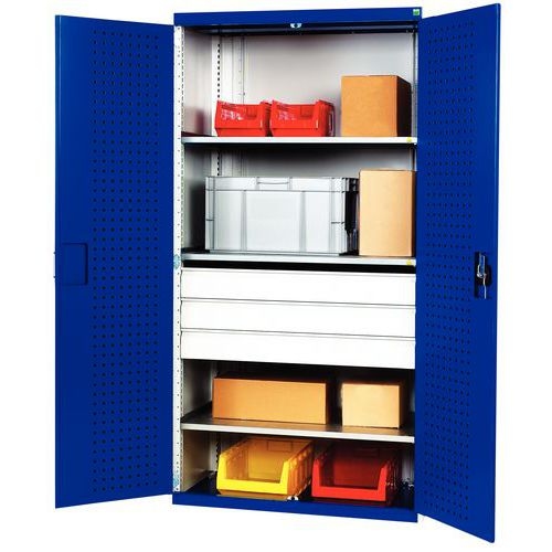 Armoire d'atelier Perfo Bott SMF - Avec tablettes + tiroirs - Image principale