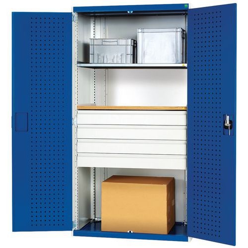Armoire d'atelier Perfo Bott SMF - Avec tablettes + tiroirs - Image 3