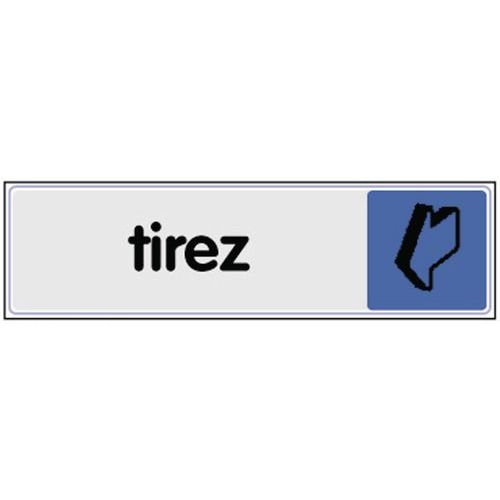 Panneau de signalisation en plexiglas - Tirez - Image principale