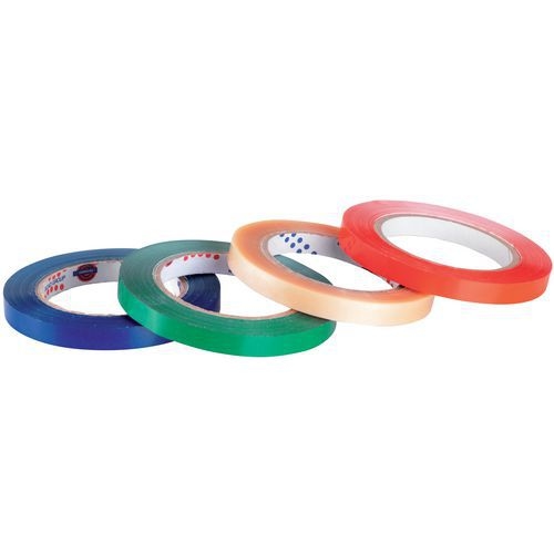 72 bobines Adhésif PVC L:66 m x l:12 mm Rouge - Image 2