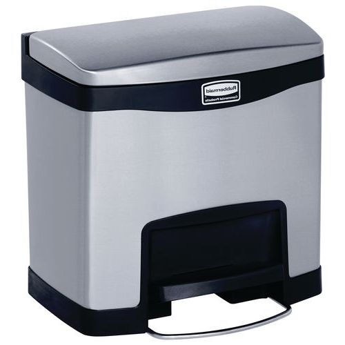 Collecteur Slim Jim Step On Front Step 15 L inox mat, noir - Image principale