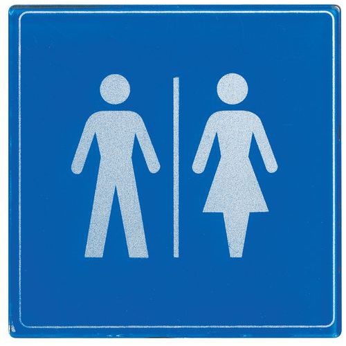 Pictogramme plexiglas carré - Homme / Femme - Image principale