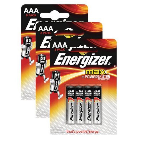 Lot de 24 Pile alcaline - MAX AAA/LR03 FSB8 - Lot de 3 packs de 8 - Energizer - Image principale