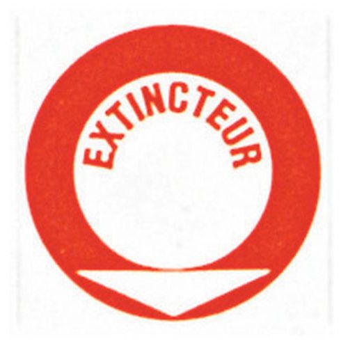 Panneau anti-incendie emplacement écrit extincteur adhésif - Image principale