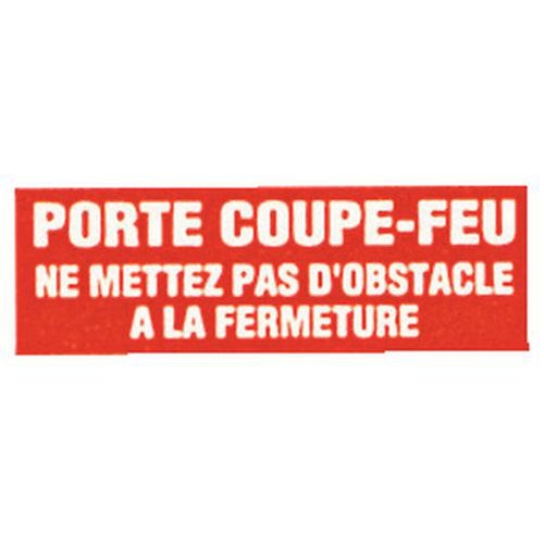 Panneau anti-incendie - "Porte coupe-feu ne mettez pas d'obstacle à la fermeture" - Rigide - Image principale