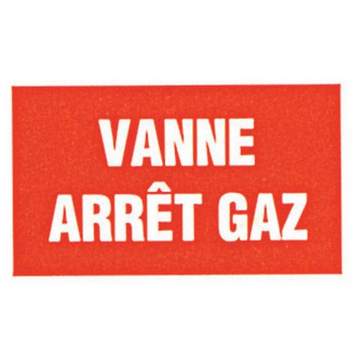 Panneau anti-incendie - "Vanne arrêt gaz" - Rigide - Image principale