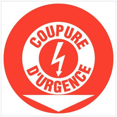 Panneau anti-incendie coupure d'urgence rigide - Image principale