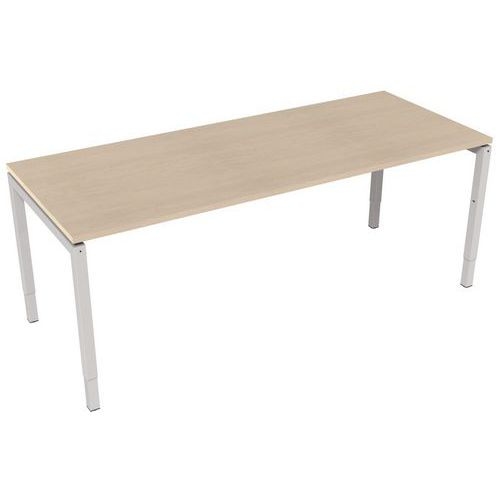 Bureau droit Kelli ergonomique à manivelle Chêne 200 cm - Image principale