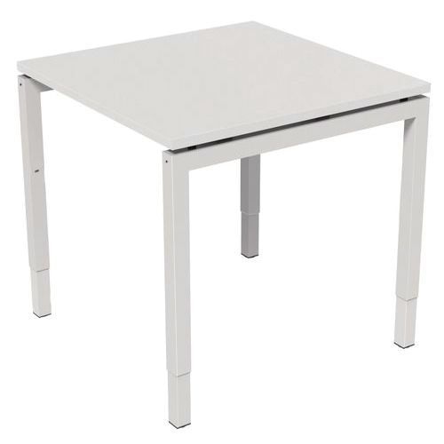 Bureau droit Kelli ergonomique à manivelle Blanc 80 cm - Image principale
