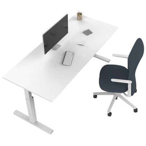 Bureau électrique ergonomique Kelli Blanc 160 cm - Image 5