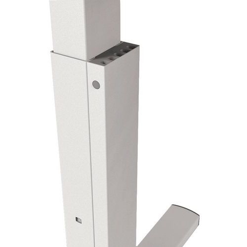 Bureau droit Kelli avec pied en T Chêne 120 cm Manivelle droite - Image 2
