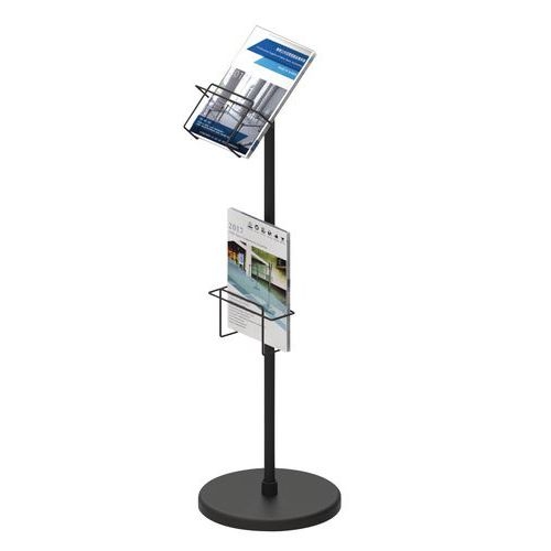 Support additionnel pour porte brochures A4 en acier noir - Manutan - Image 2